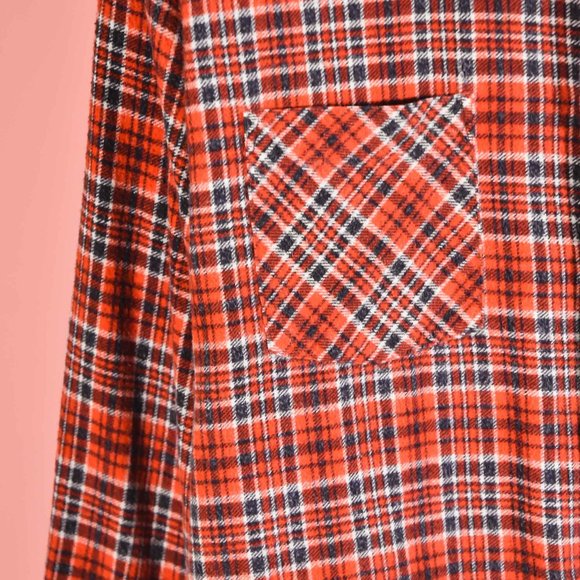 90s Flannel Vintage Red Plaid Shirt Size XXL - Picture 3 of 7